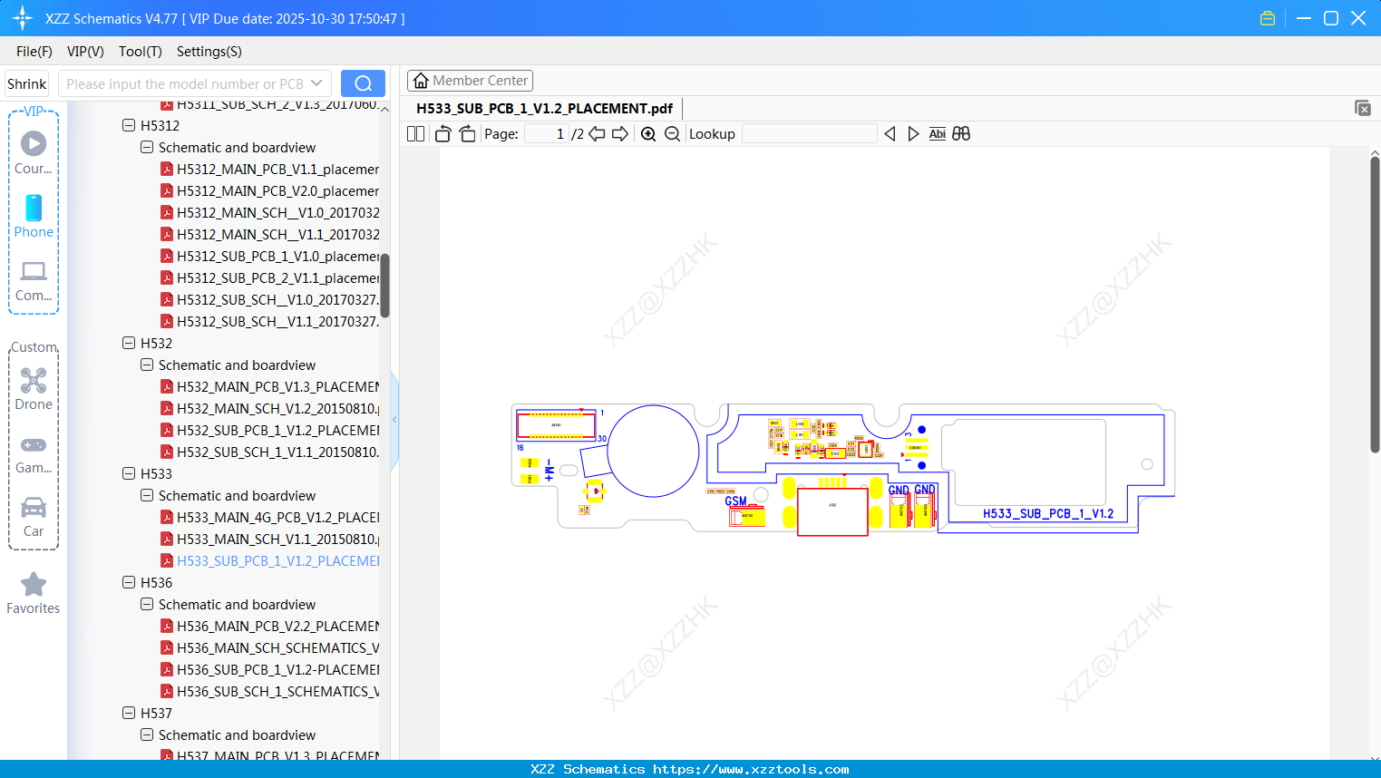 Infinix H533_SUB_PCB_1_V1.2_PLACEMENT